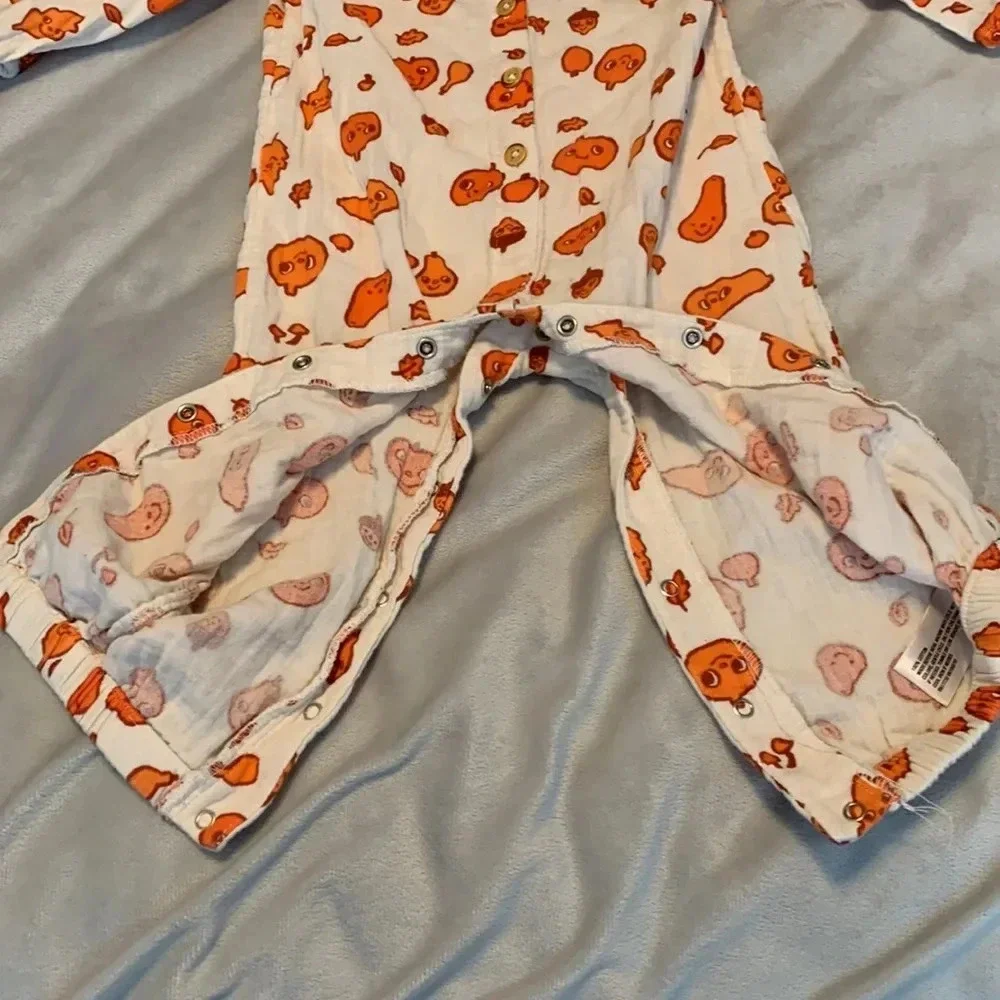 Halloween Bonnie Jean cat & Jack pumpkin cat & ghost rompers corduroy pumpkin 18